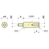 廣杉計器 黄銅 スペーサー(丸型) BRB-314E 1セット(50個)（直送品）