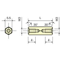 廣杉計器 スチール スペーサー(六角) ASF-310E 1セット(50個)（直送品）