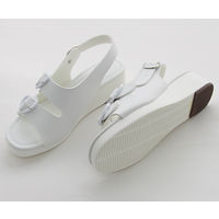 ティティメディカル ハート2バックルサンダル ホワイト L(23.5~24.0cm) 12403 1足 62-9235-52（直送品）
