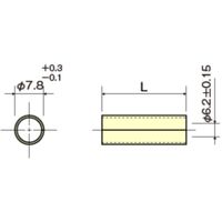 廣杉計器 スチール スペーサー(中空・巻パイプ) CF-606ZE 1セット(50個)（直送品）