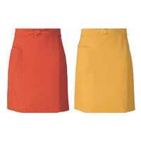 WASOO ロングエプロン 江戸小紋・朱赤 フリー EP-8001 1枚（直送品）