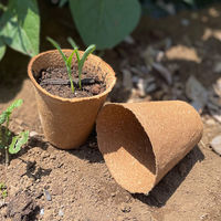 ASTRANS Fibre Pot Round ファイバーポット 丸型 6cm×24個入り 00530 1S(24個)（直送品）