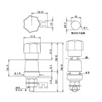 サトーパーツ 絶縁ターミナル 取付孔Φ9.2mm 黒 T-3-B 1個 63-3169-32（直送品）
