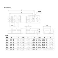 サトーパーツ 単列型 中継用端子台 250Vー6A 8極 ML-2015-8P 1個 63-3159-69（直送品）