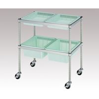 アズワン バスケットワゴン 2段 バスケット4個使用可 3-1544-01 1台（直送品）