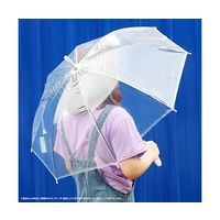 リーダーメディアテクノ ジャンプ式ビニール傘65cm 透明 50本セット T-PUM 1セット(50個) 64-8296-68（直送品）