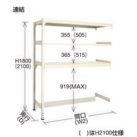 サカエ ボトムフリーラック(150kg・連結・3段) RLW-BF2543R 1台（直送品）