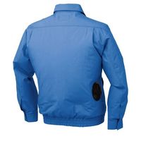 空調服 空調服(R) 綿100%長袖ブルゾン7.2Vスターターセット ライトブルー S KU90550-C24-S&SKSP02B 1SET（直送品）