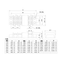 サトーパーツ 2列型 中継用端子台 250Vー15A 8極 ML-1765-8P 1個 63-3159-57（直送品）