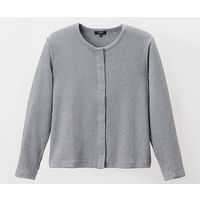 ディーフェイズ スナップボタンカーディガン グレー L S-02 1着 62-9095-85（直送品）