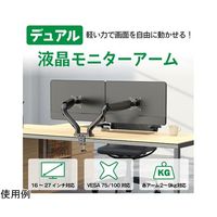 ブロードウォッチ デュアルモニターアームスタンド VESA対応 75×75mm/100×100mm LCD-STAND-P2 1個（直送品）