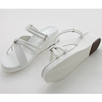 ティティメディカル 三つ編みハート2WAYサンダル ホワイト M(22.5~23.0cm) 111112 1足 62-9235-03（直送品）