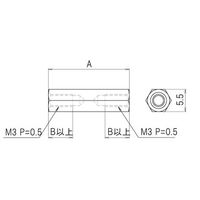サトーパーツ 六角メタルスペーサー M3用 メスメス 40mm * 1個 63-3036-49（直送品）