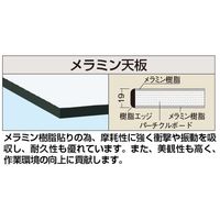サカエ 軽量高さ調整作業台(TKAタイプ/耐荷重150kg/メラミン天板/H600~900) TKA-126MW 1台（直送品）