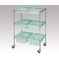 アズワン バスケットワゴン 3段 バスケット6個使用可 3-1524-02 1台（直送品）