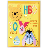 日本ホールマーク 日本HM お誕生祝い立体カード ディズニープー/フェイス 845988 1セット(1個×6)（直送品）