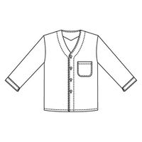 サーヴォ 【男性用】衿なし・七分袖調理衣 4L SV319 1着（直送品）