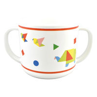 大西賢製販 コップ 両手マグ 子供用 ベビー ANIMAL 250ml メラミン製 nenne-futurum レッド 352852 1個（直送品）