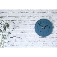 ヤマト工芸 掛け時計 MAT CLOCK ブルー 419851 1個（直送品）