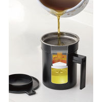 高木金属 オイルポット 500ml 活性炭油ろ過ポット フッ素加工 490179 1個（直送品）