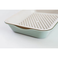 伊原企販 ザル&バット3点セット 抗菌 角型 電子レンジ対応 日本製 Vat&Colander 2+1セット グリーン 396815 1個（直送品）
