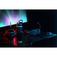 ピーコック魔法瓶 ストロータンブラー 550ml ゲーミングタンブラー ステンレス ブラックブルー 391185 1個（直送品）