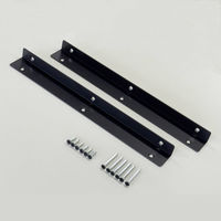 清水 ライン棚受 280mm ブラック(2本入) SH-TL280K 1パック（直送品）