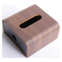 ヤマト工芸 ティッシュケース half slide in 木製 ダークブラウン 394961 1個（直送品）