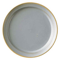 丸利玉樹利喜蔵商店 プレート 16cm S エッジライン 陶器 食器 グレー 288113 1個（直送品）