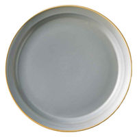丸利玉樹利喜蔵商店 プレート 22cm L エッジライン 陶器 食器 グレー 288121 1個（直送品）