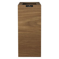 橋本達之助工芸 ゴミ箱 バスク 木製 スリム カバー付き 8.5L ブラウン 297558 1個（直送品）