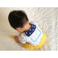 日本エイテックス 汗取りパッド スター 2枚入 カドリー コットン ダブルガーゼ ベビー ダッコヒモ ネイビースター 344117 1個（直送品）