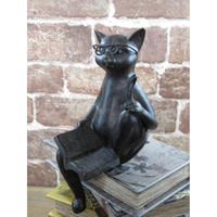 東洋石創 オブジェ 読書 ねこ 11026 388934 1個（直送品）