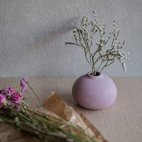 丸利玉樹利喜蔵商店 花瓶 AYAフラワーベース ラウンド 陶器 パープル 409579 1個（直送品）