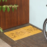 SOW 玄関マット ふかふかテラスマット 75×45cm フラワーブラウン 485207 1個（直送品）