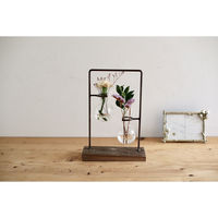 SOW 花瓶 アイアンガラスハンギング 2ボトル フラワーベース 485685 1個（直送品）