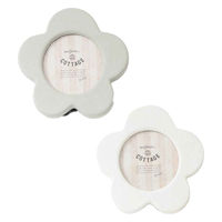 東京かんかん フォトフレーム フラワーフォトフレーム レジン ホワイト 487226 1個（直送品）