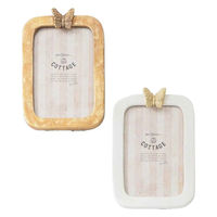 東京かんかん フォトフレーム バタフライフォトフレーム ポストカード KG判 レジン ホワイト 487229 1個（直送品）