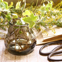 SOW 花瓶 VALENCIA リサイクルガラス ミニフラワーベース CERO ブラウン 492765 1個（直送品）