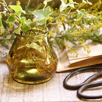 SOW 花瓶 VALENCIA リサイクルガラス ミニフラワーベース CERO イエロー 492766 1個（直送品）