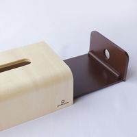 ヤマト工芸 ティッシュボックス ソフトパック用ティッシュケース ブラウン 255363 1個（直送品）