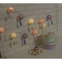 丸和貿易 ガーランド ライト LEDスイッチライト コットンボール タッセル 10球 316274 1個（直送品）