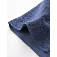 ウェーブ バスタオル バックガーゼ 65×120cm ネイビー 402605 1個（直送品）