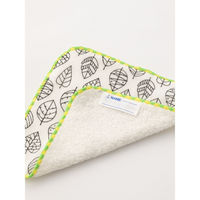 ウェーブ ミニタオル ガーゼミニハンカチ 15×15cm ミックスリーフ ブラック 408074 1個（直送品）