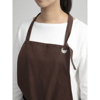 ウェーブ エプロン 無地 バイカラー2WAYエプロン COCOWALK ブラウン 412188 1個（直送品）