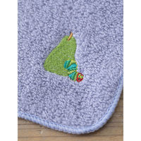 ウェーブ ミニタオル はらぺこあおむし 無撚糸 刺繍 20×20cm ブルー 438680 1個（直送品）