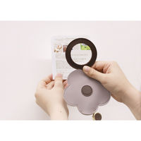 丸和貿易 ルーペ チャームルーペ フラワー 携帯用 リール付き グレー 445037 1個（直送品）