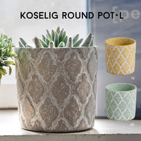 アビテ 植木鉢 コーシェリ ラウンドポット L 直径12cm フラワーポット グレー 459943 1個（直送品）