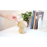 キシマ オブジェ 北欧風木調マネーバンク 陶器 マッシュルーム 468159 1個（直送品）