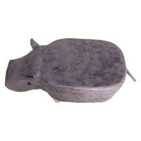 アビテ アニマルスツール カバ 座面高26.5cm ティーア・スツール・ヒッポ グレー 477396 1個（直送品）